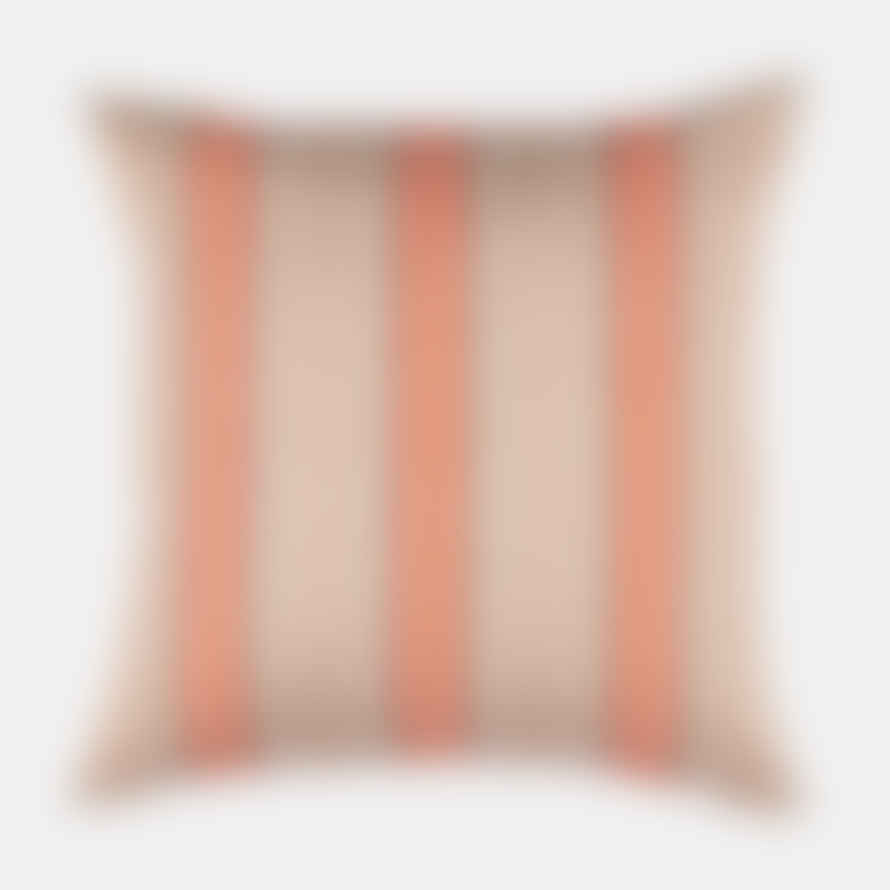 Marram Trading  Kerala Stripe Cushion -burnt Orange