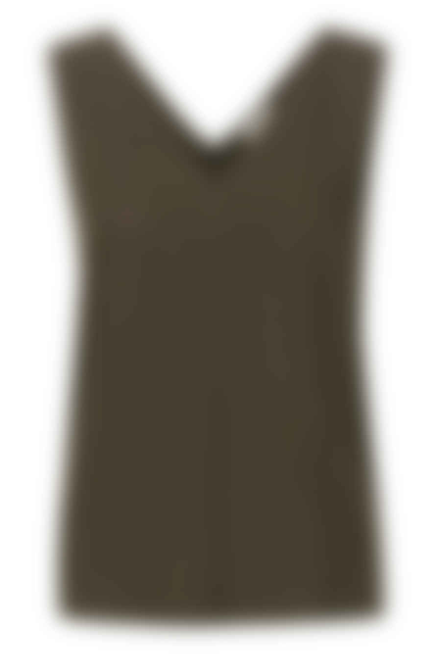 KAFFE Milia Sleeveless Top In Forest Night