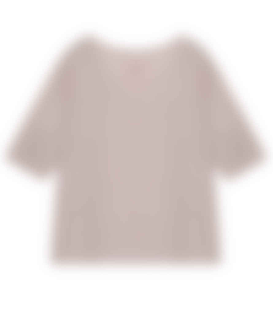 cashmere-fashion-store The Shirt Project Leinen Shirt V-ausschnitt Halbarm