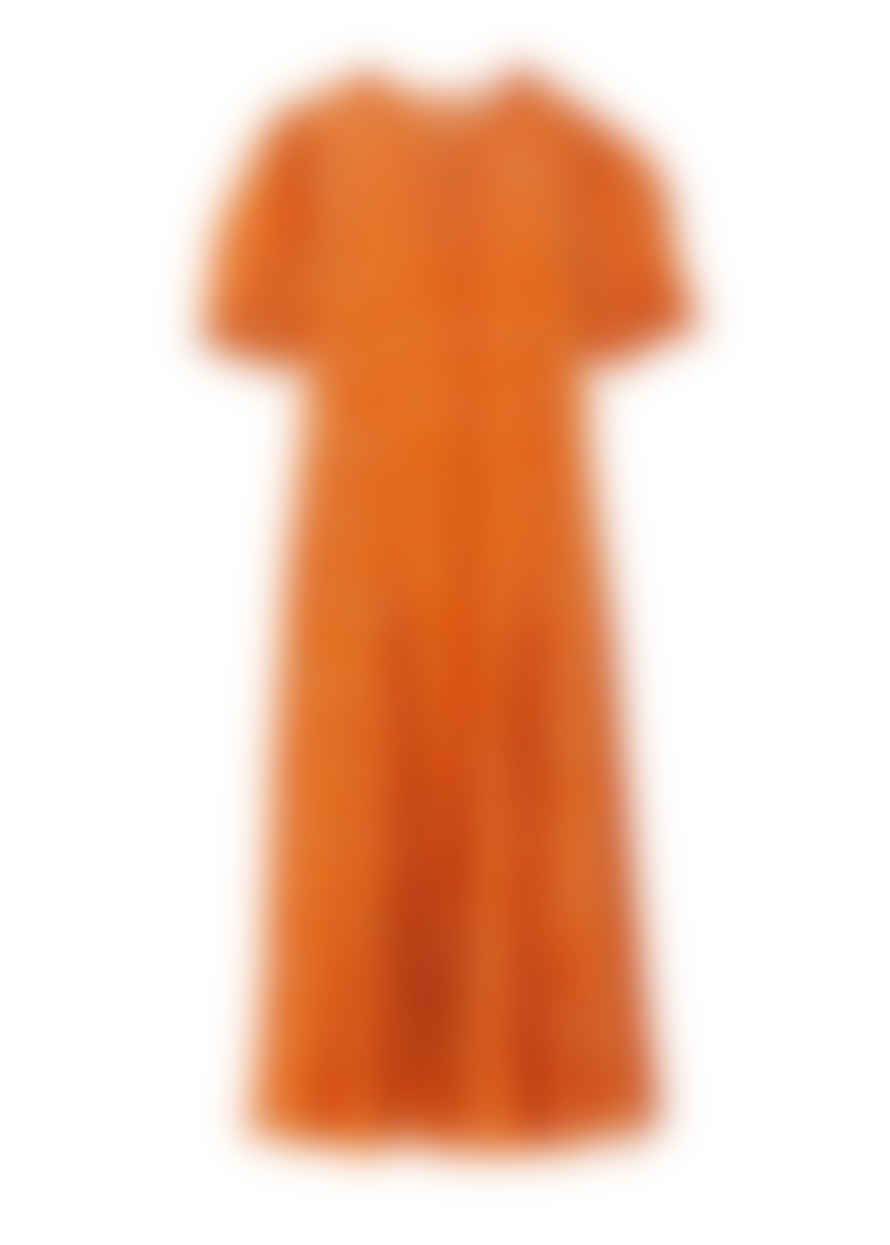 Never Fully Dressed Orange Jacquard Bibi Dress