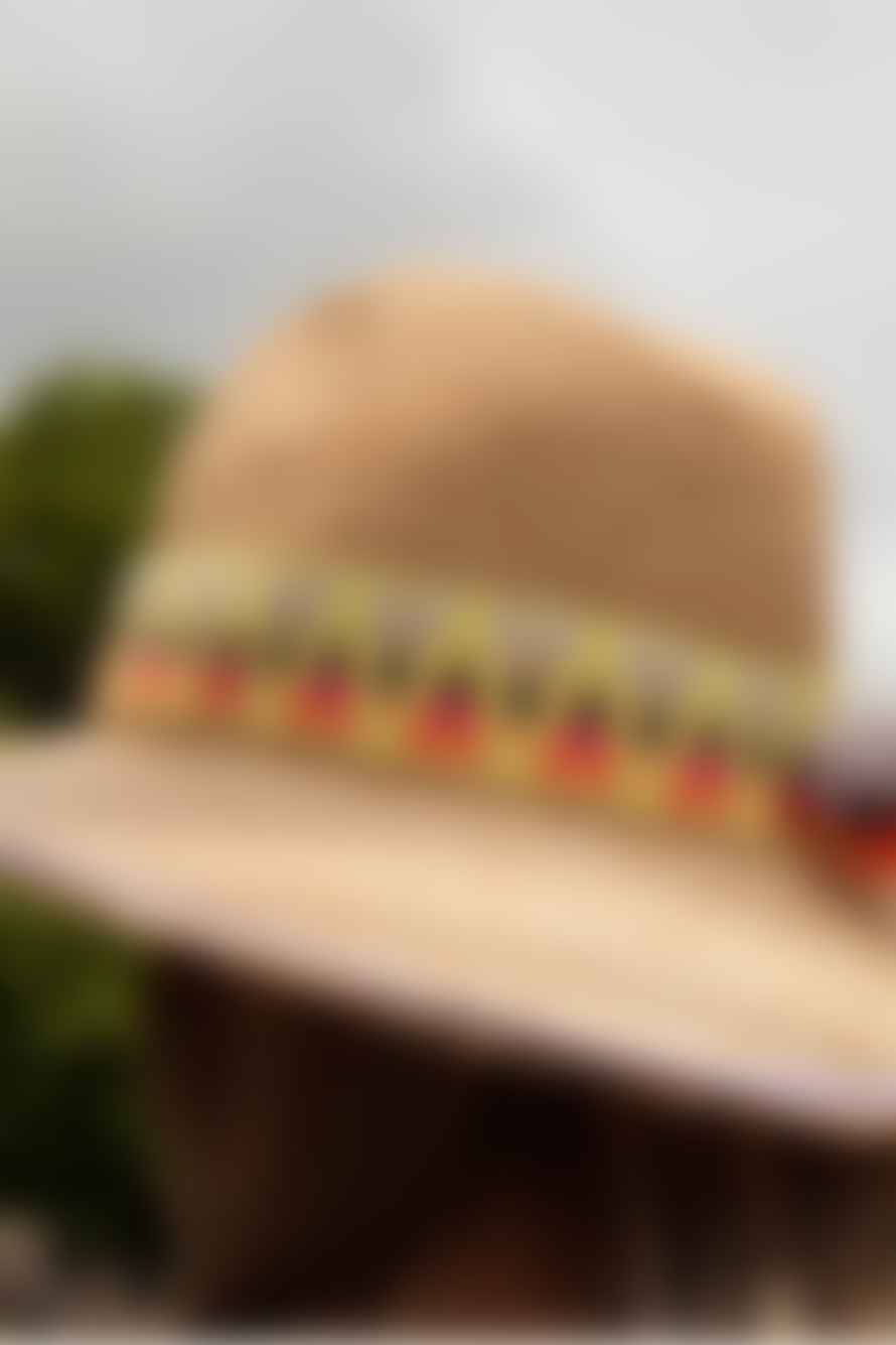 Raffaello Bettini Straw Hat With Embroidered Band