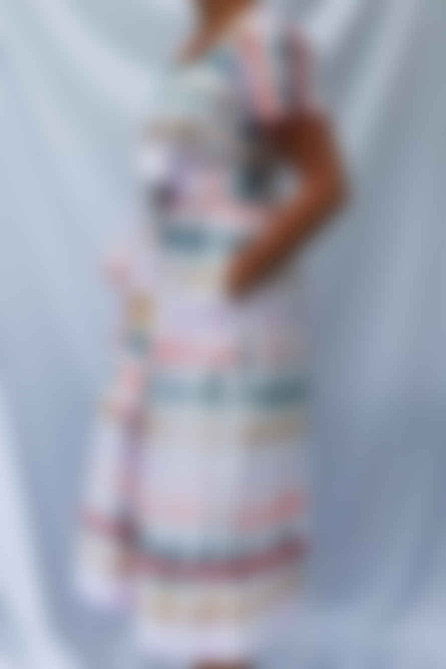 ARIFAH STUDIO Mexican Crochet Kaftan Dress In Tie Dye By