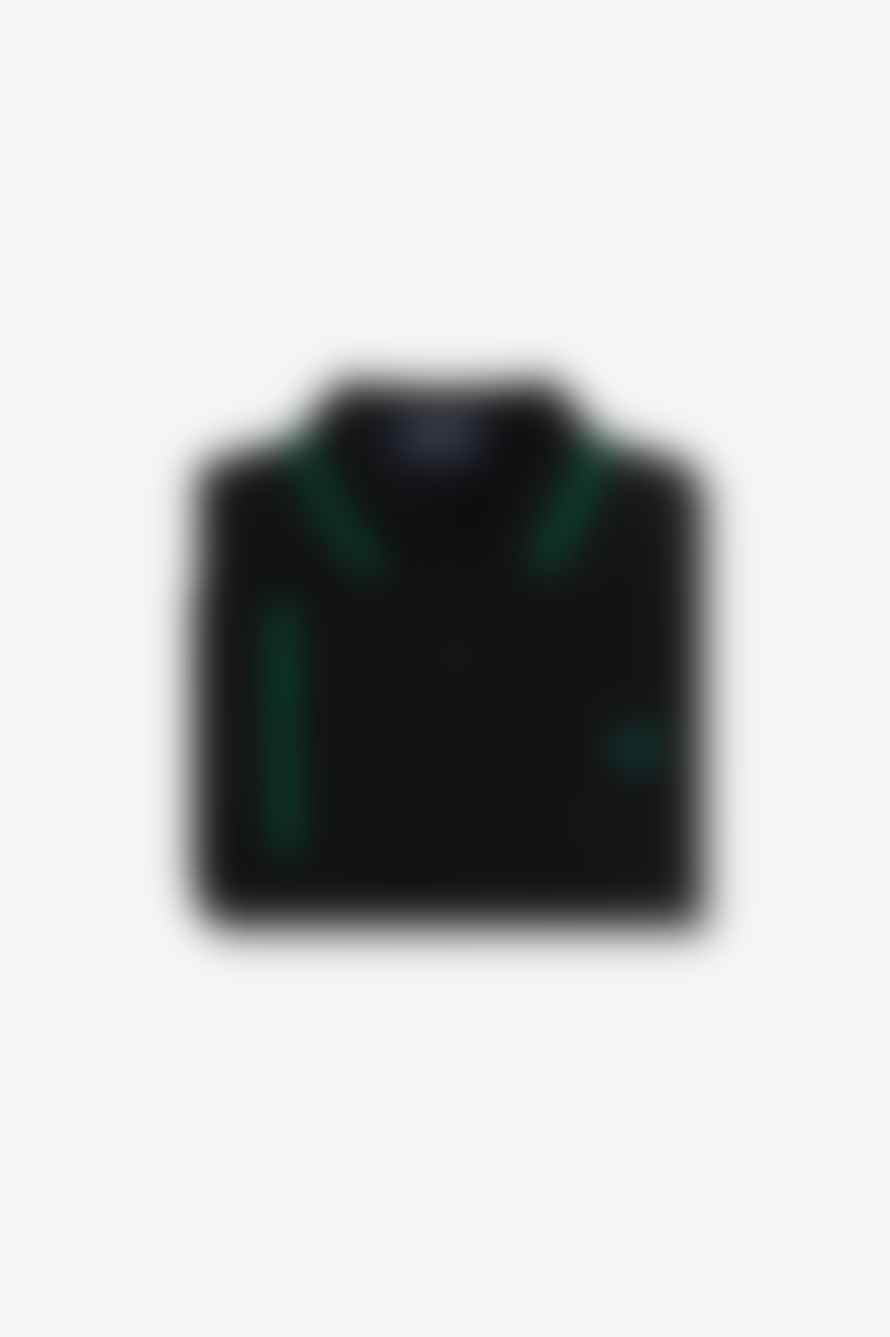 Fred Perry Fred Perry M12 Made In Britain Polo Shirt Black/fred Perry Green