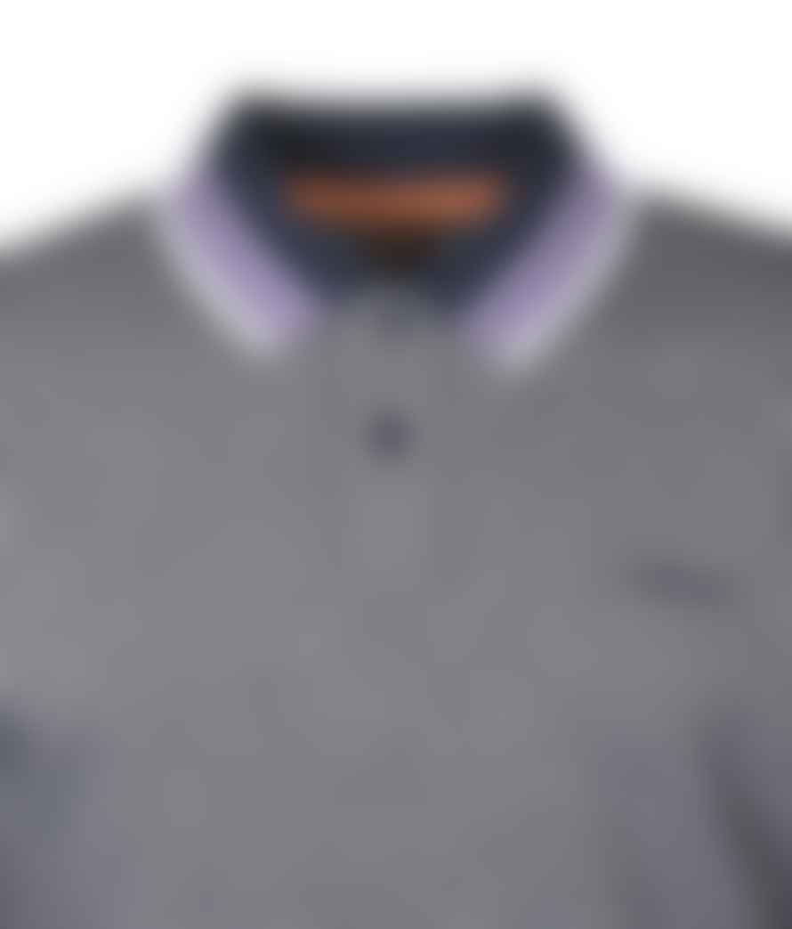 Boss Boss Peoxford Long Sleeve Polo Shirt Navy/purple