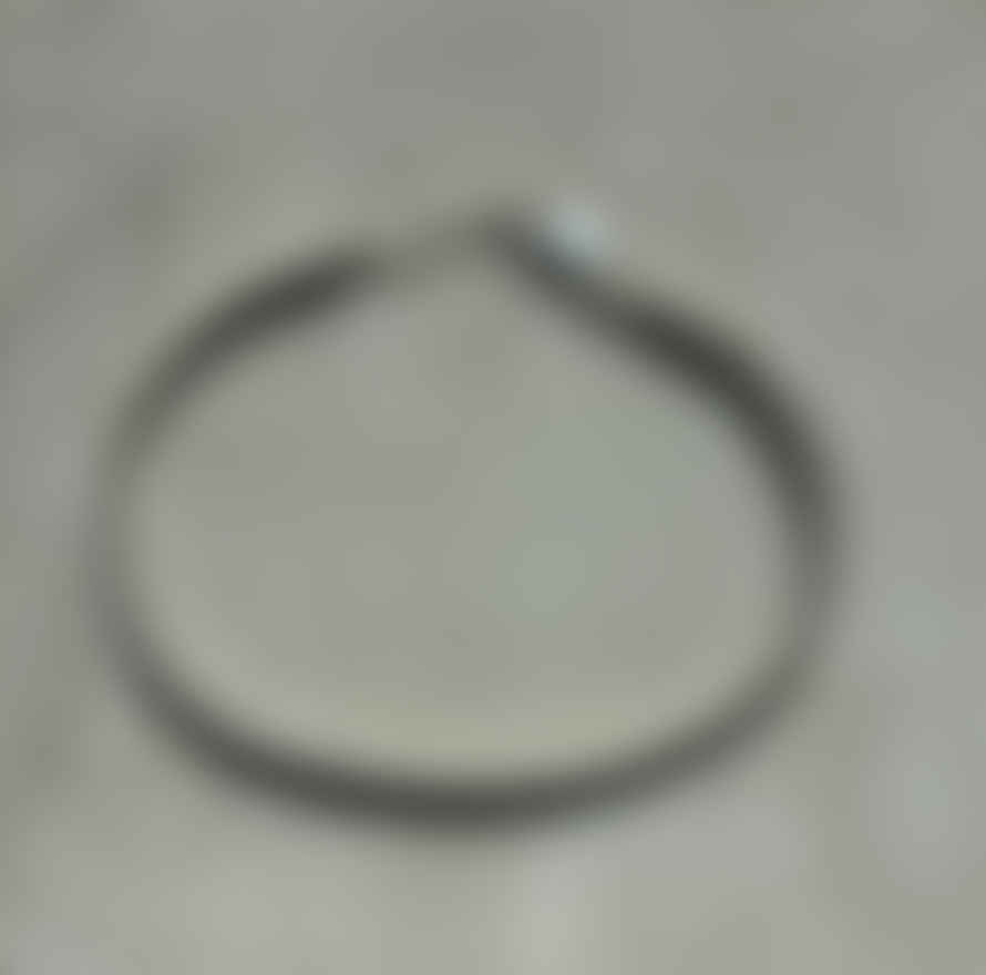 CollardManson 925 Lightly Oxidised Silver Rope Chain Bracelet