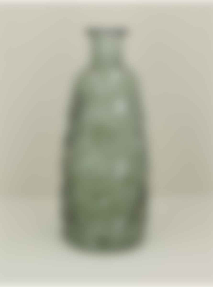 Gisela Graham Tall Green Glass Honeycomb Vase