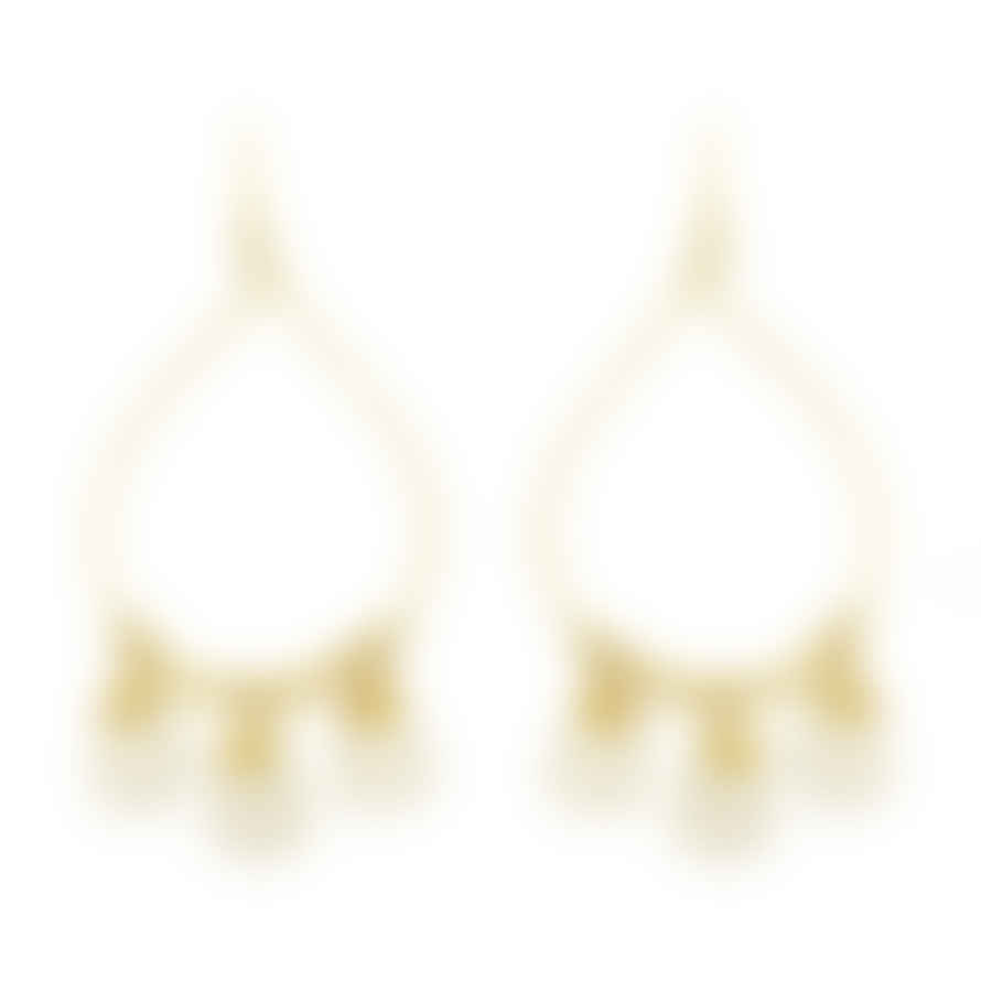 Ashiana Bella White Chalcedony Earrings
