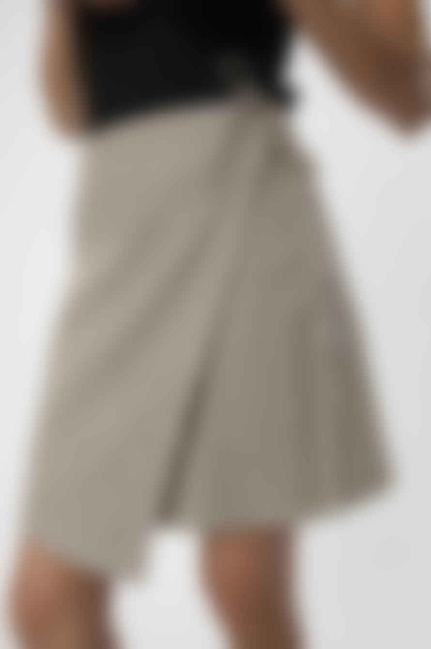 Object Sola Twill Wrap Mini Skirt