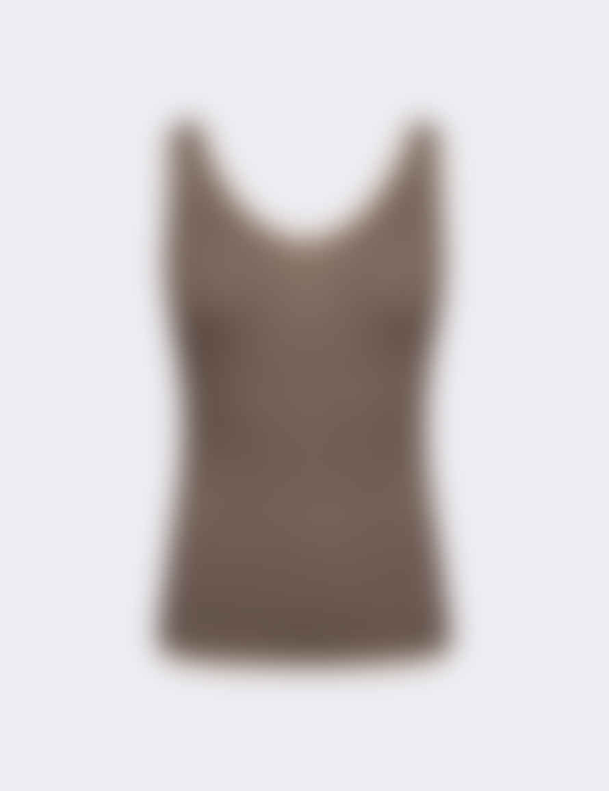 Levete Room Levete Room Nona 6 Vest Top - Brown