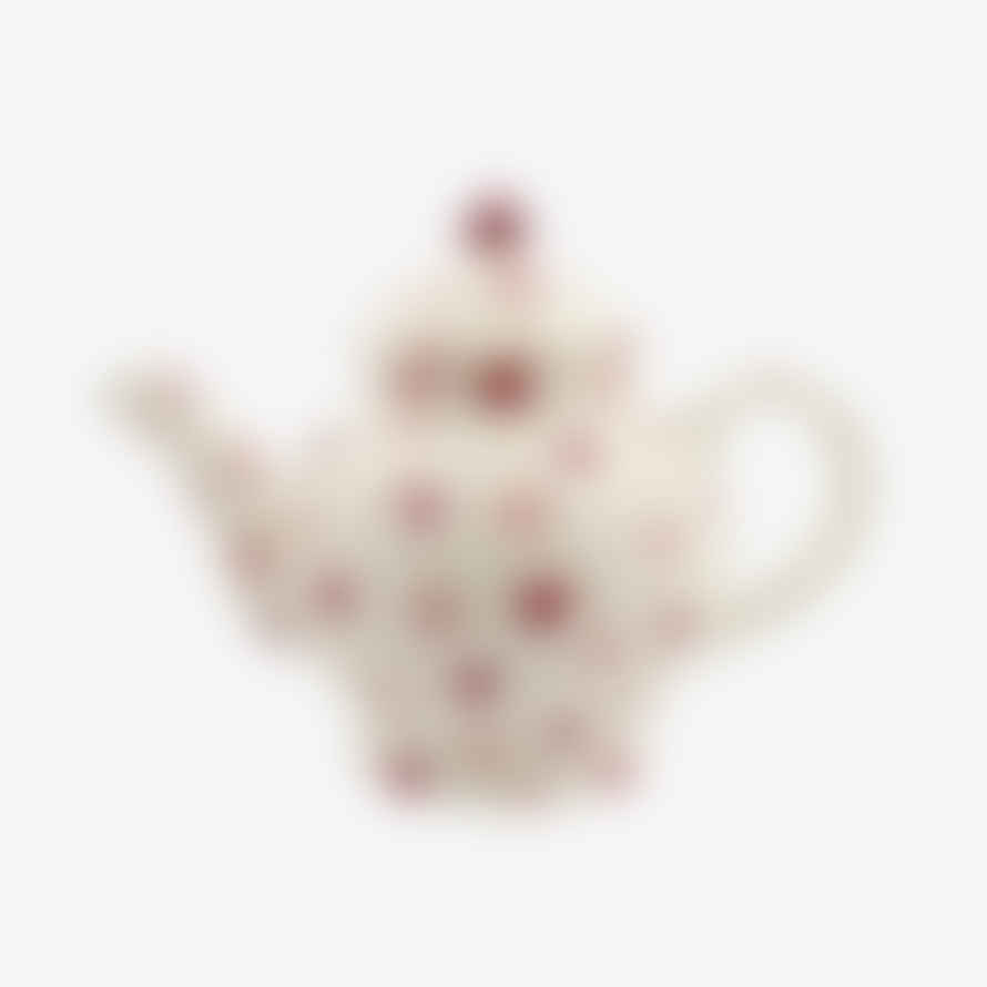 Emma Bridgewater 1600ml Pink Hearts Printed 4 Mug Teapot