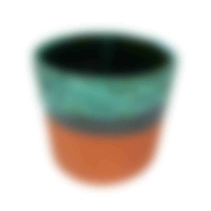 Artisan Stories Small Terracotta Drip-glazed Plant Pot