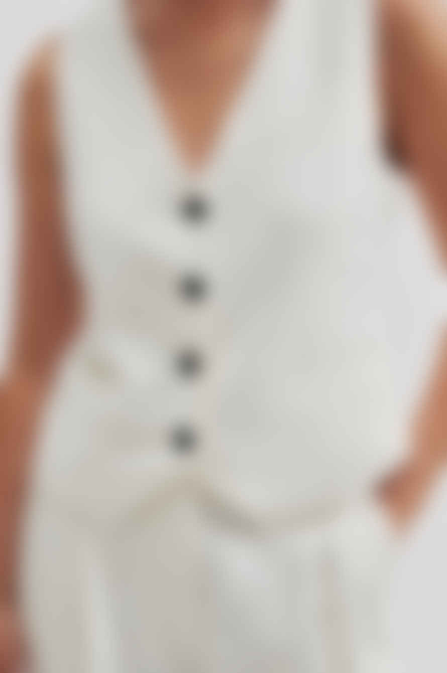 Second Female Lino Antique White Waistcoat