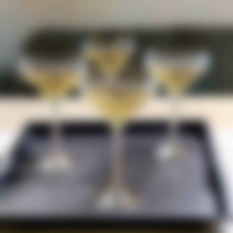 Mikasa Cheers Set Of 4 Champagne Saucers
