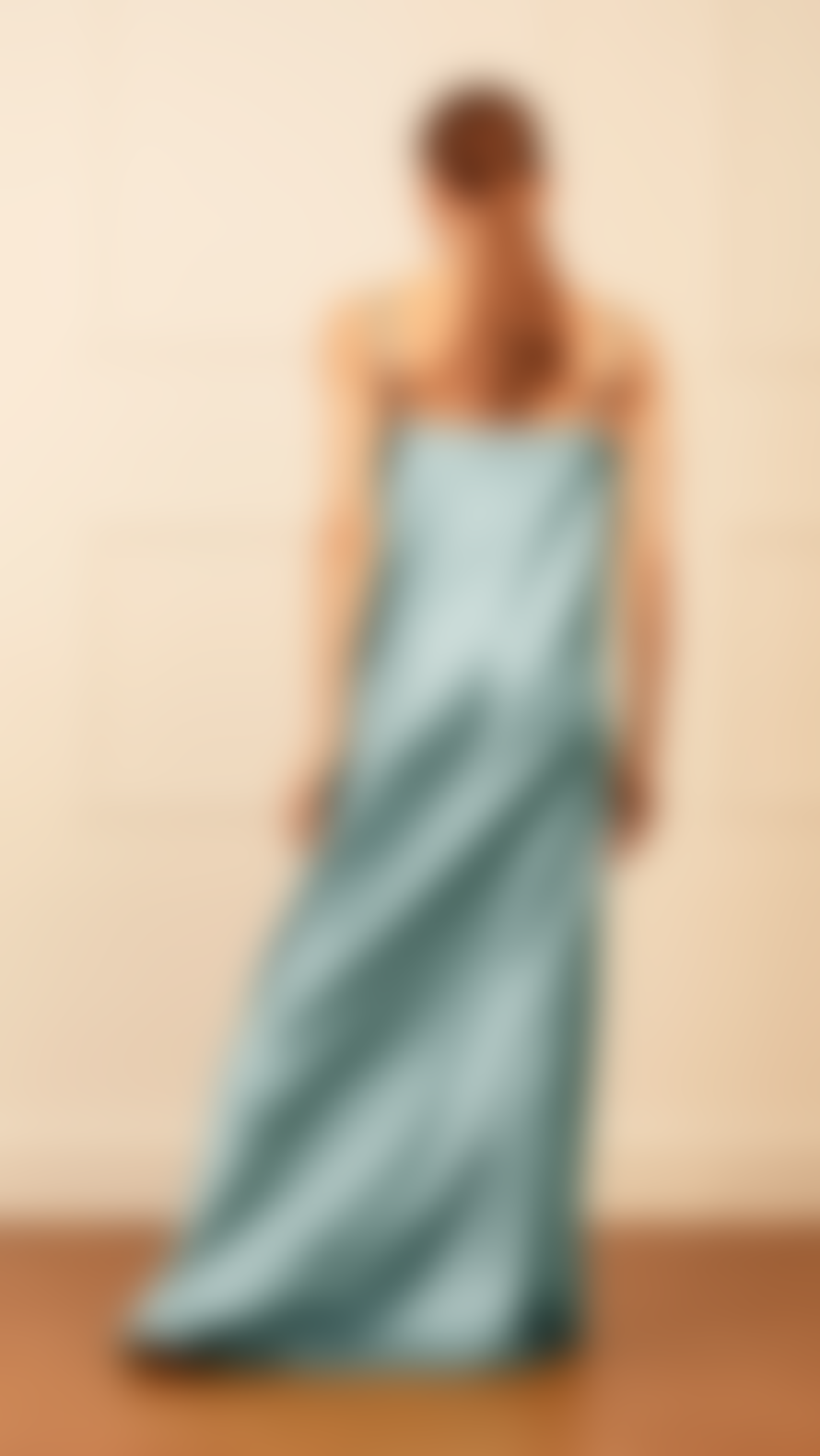 Lora Gene Audrey Maxi Bias Cut Silk Slip Dress In Opal