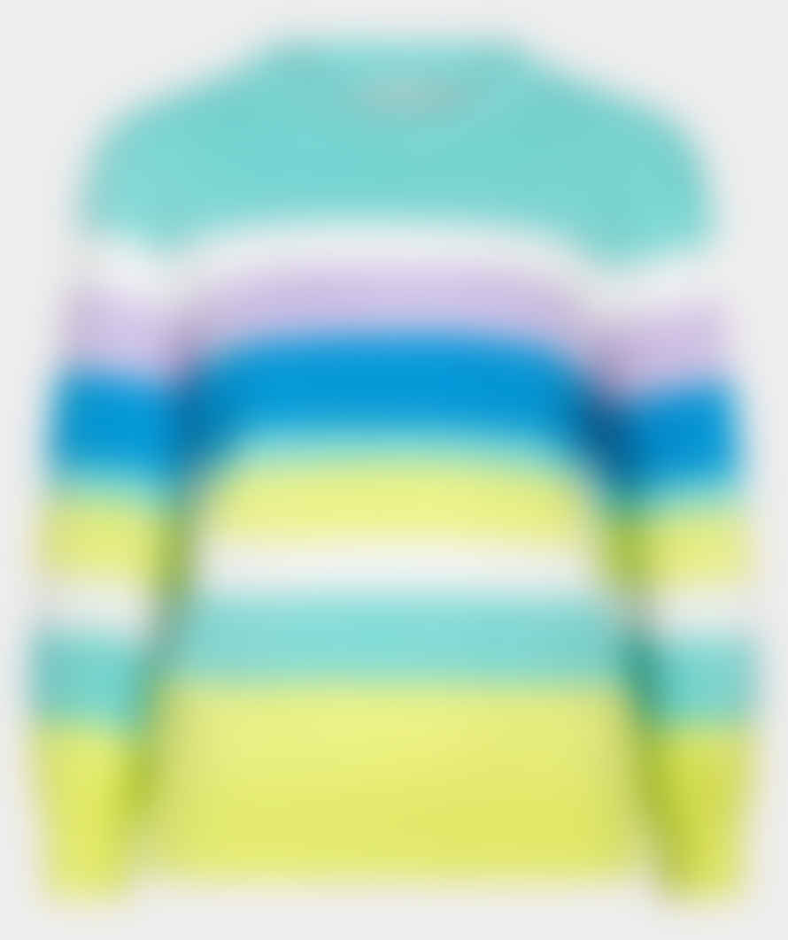 ESQUALO Sweater Stripes Pool Blue