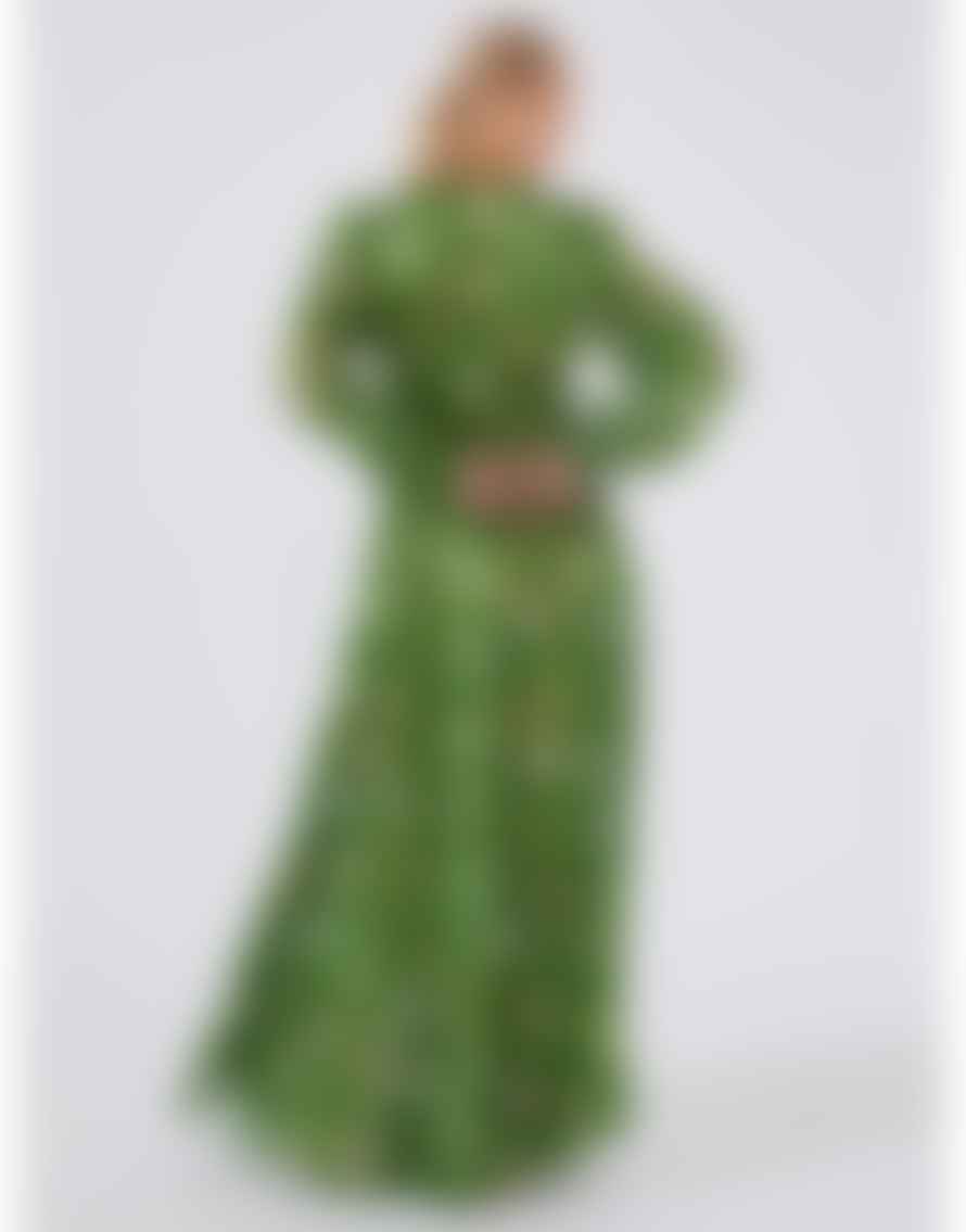 Hayley Menzies Hayley Menzies Esmeralda Button Down Gold Fleck Maxi Dress Size: S, Co