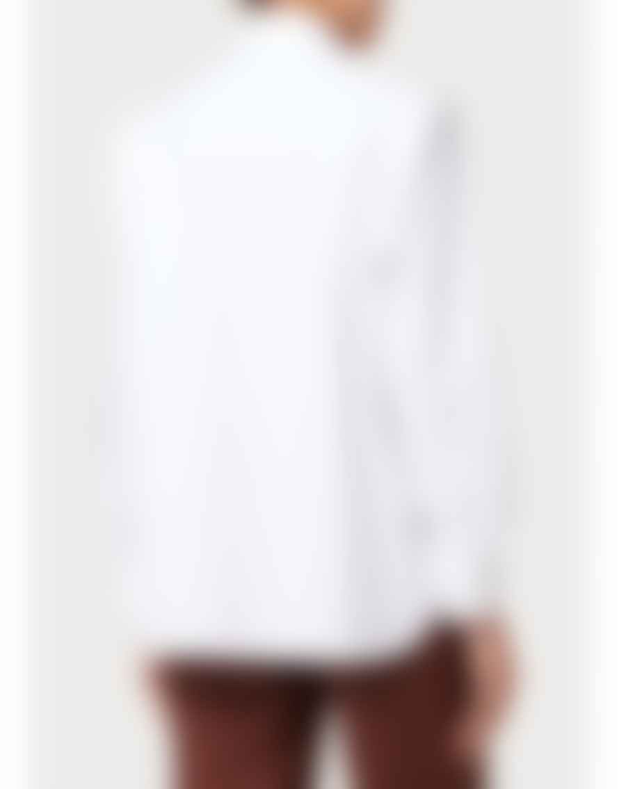 Paul Smith Paul Smith Swirl Hem Detail Single Pocket Shirt Col: 01 White, Size: 1