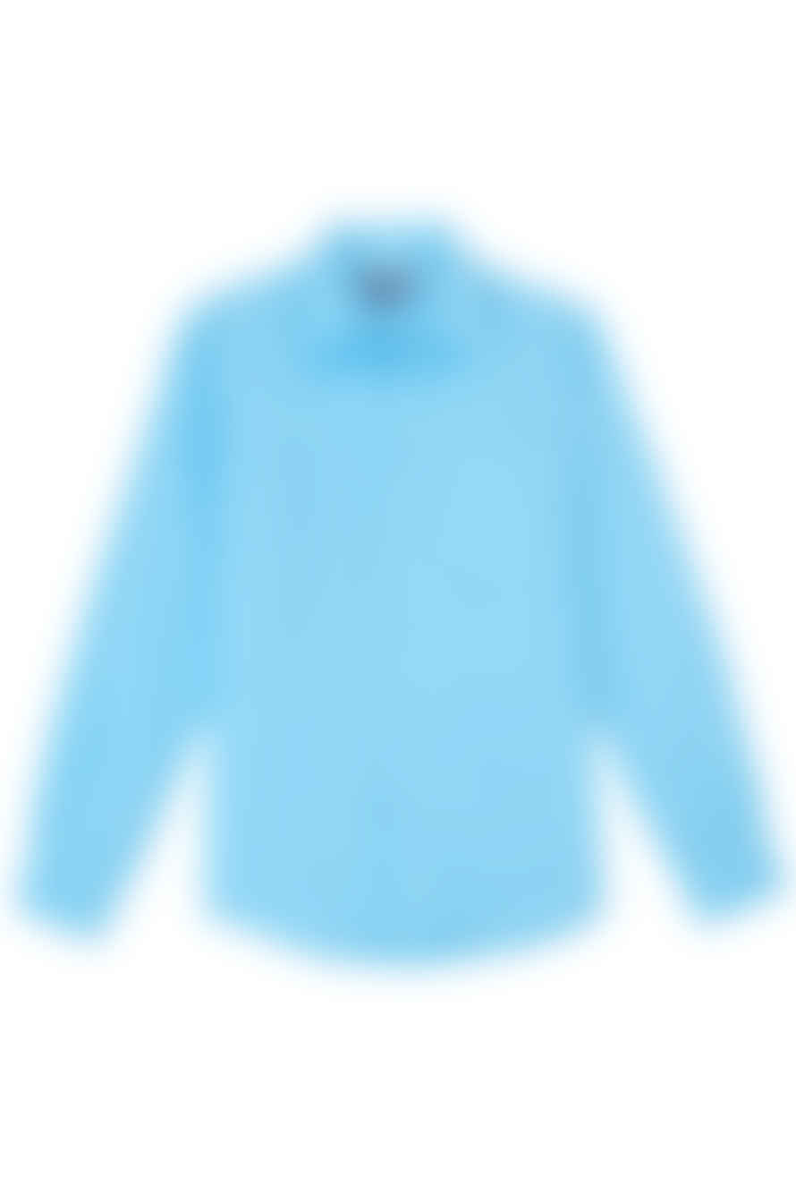Vilebrequin - Caroubis Linen Long Sleeved Shirt In Santorini Blue Crsh9u10