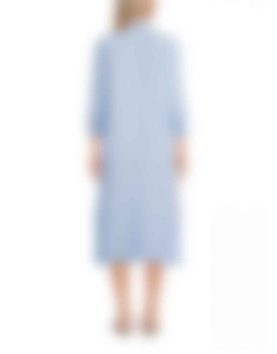 120% Linen 120% Linen Buttom Up Crop Sleeve Tie Waist Midi Dress Size: 10, Col: B