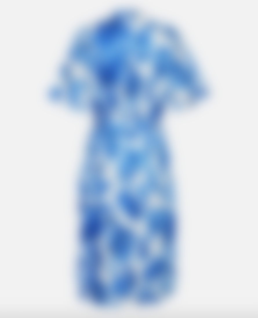 MSCH Copenhagen Sinaia Diselle 2/4 Shirt Dress Blue Abstract