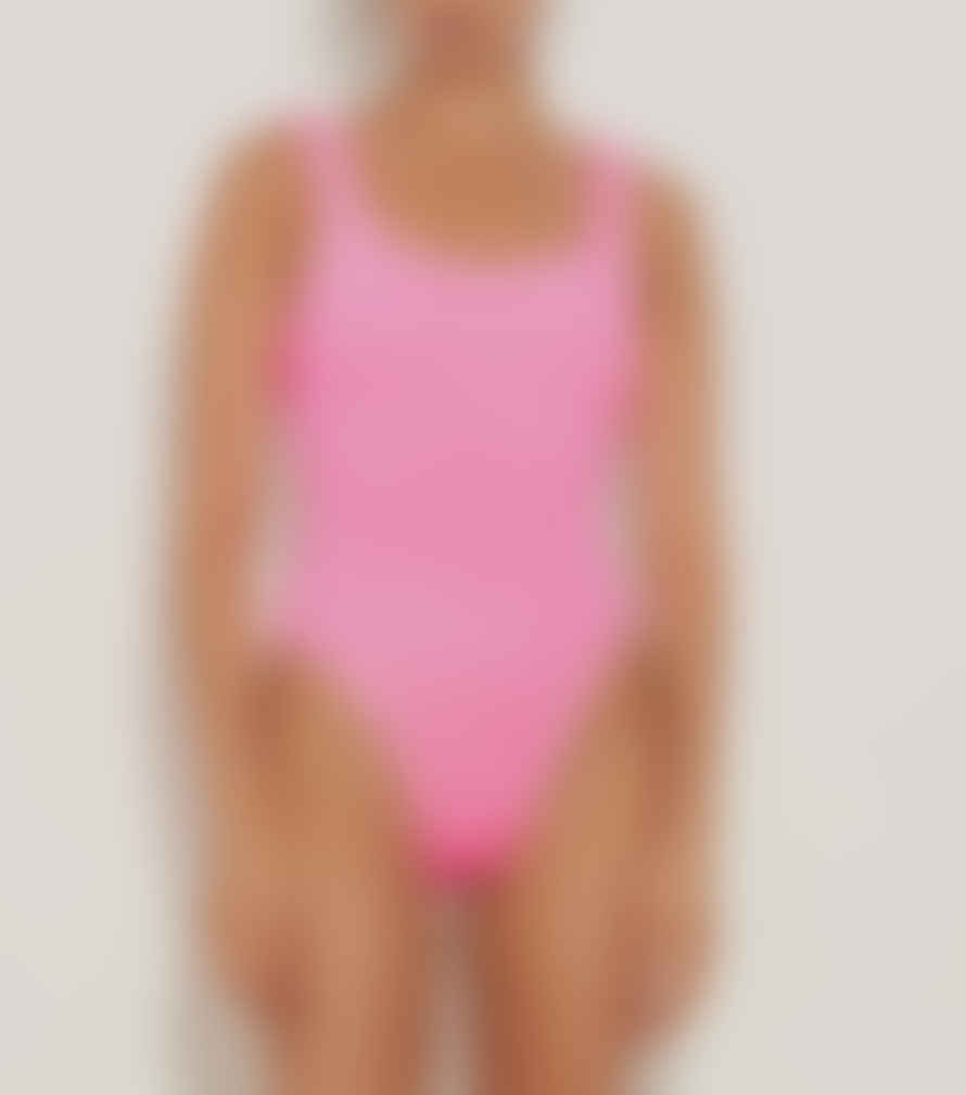 Hunza G - Square Neck Swimsuit - Bubblegum