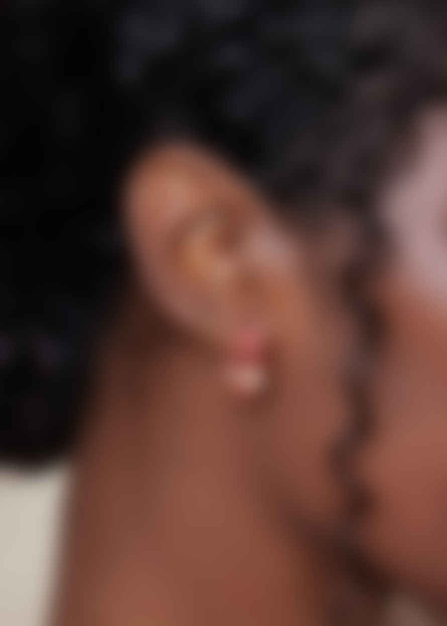 Orelia Enamel Mixed Colour Chubby Hoop Earrings - Pink