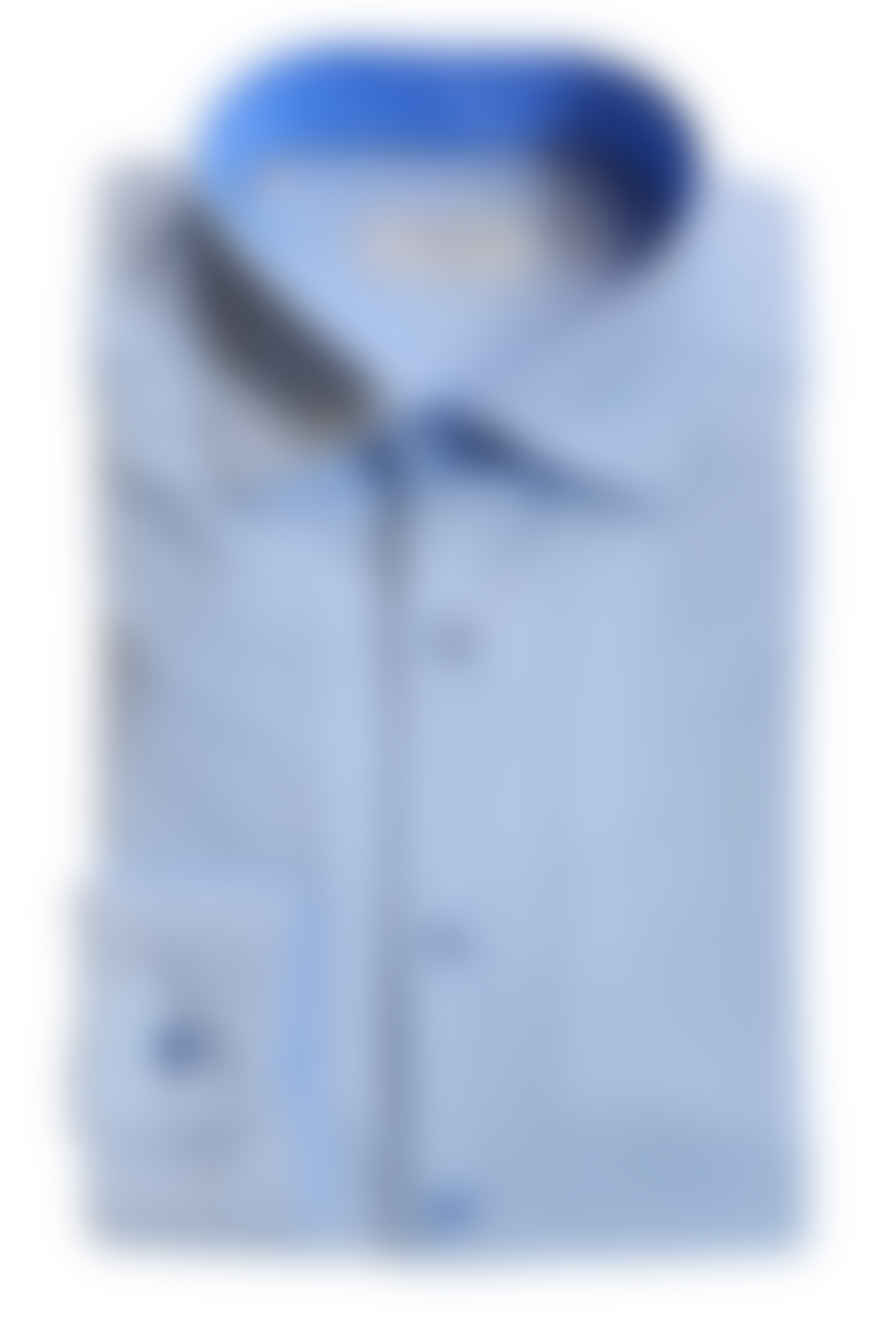 ETON - Blue Slim Fit Four-way Stretch Shirt With Contrast Details 10001226922