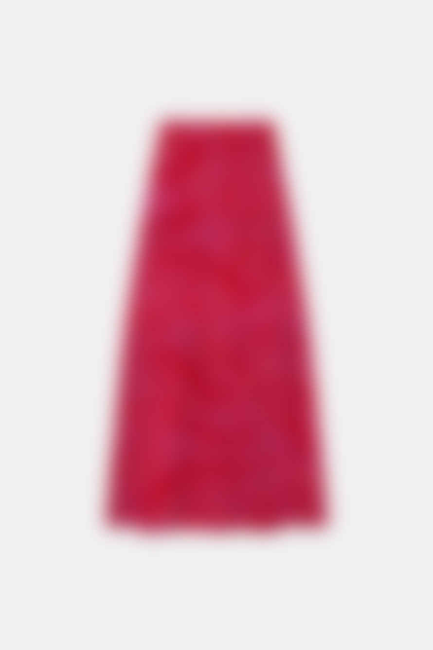 Compania Fantastica Long Pink & Red Hortencia Floral Skirt