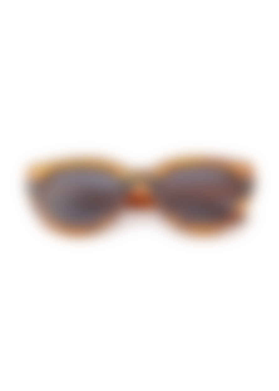 A Kjærbede Lilly Sunglasses - Light Brown Stripe