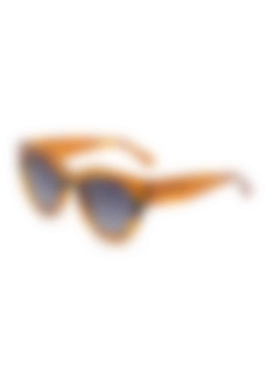 A Kjærbede Lilly Sunglasses - Light Brown Stripe