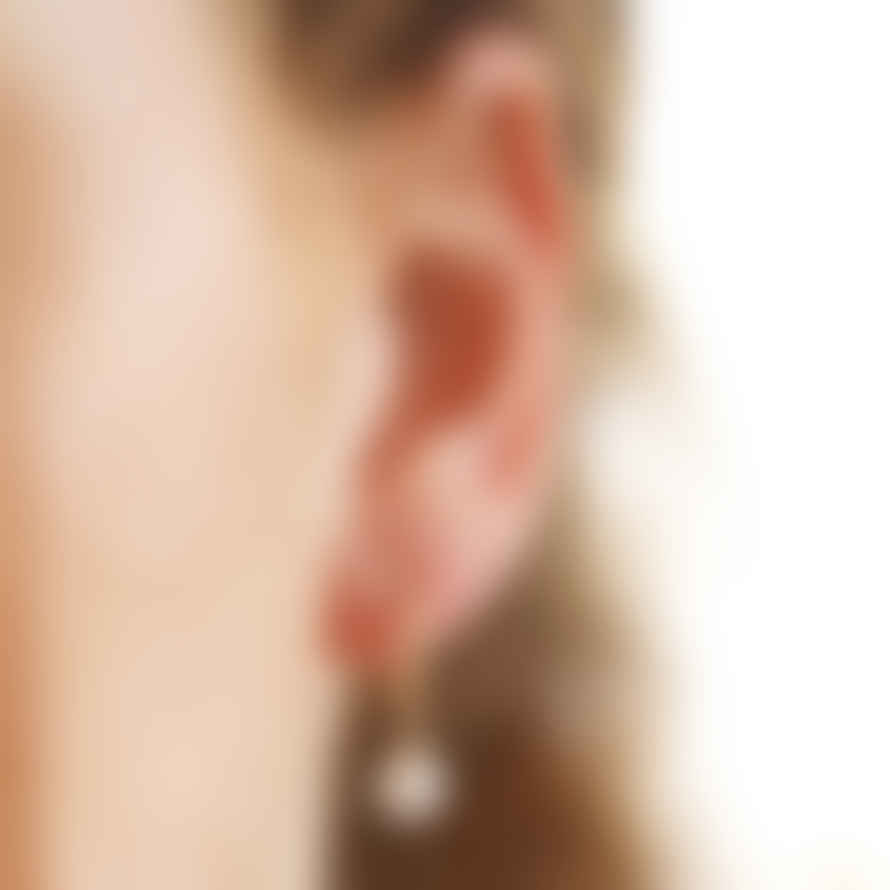 Lisa Angel Gold Pearl Charm Huggie Hoop Earrings