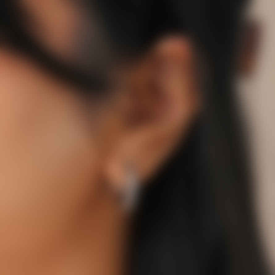 Lisa Angel Stainless Steel Chunky Crystal Hoop Earrings