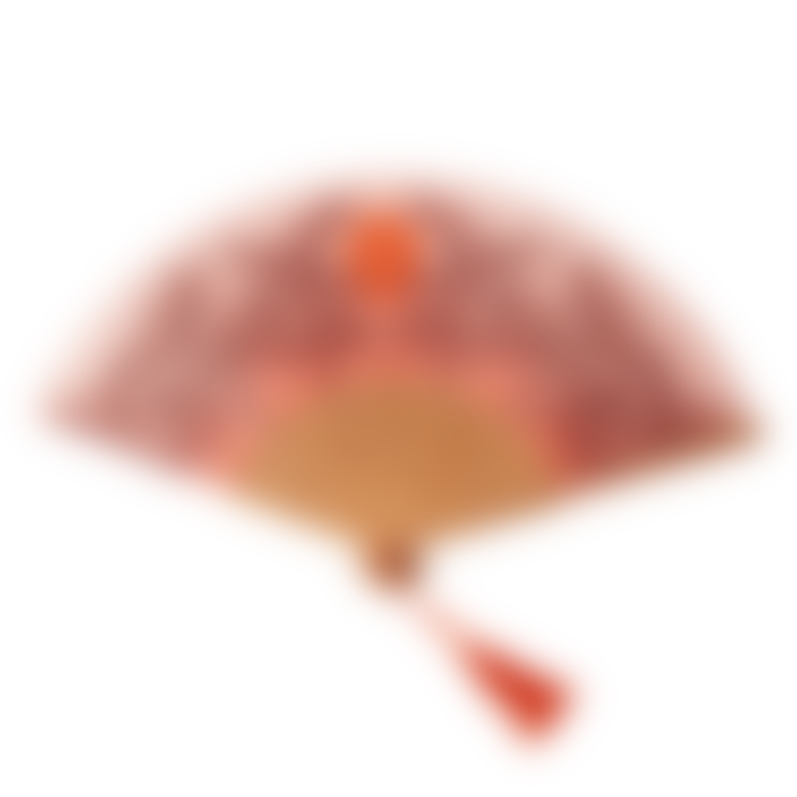 Cai & Jo Small Folding Fan In Peachy Orange By