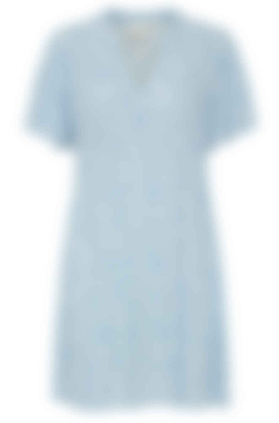 ICHI Ihmarrakech Short Dress - Della Robia Blue Flower