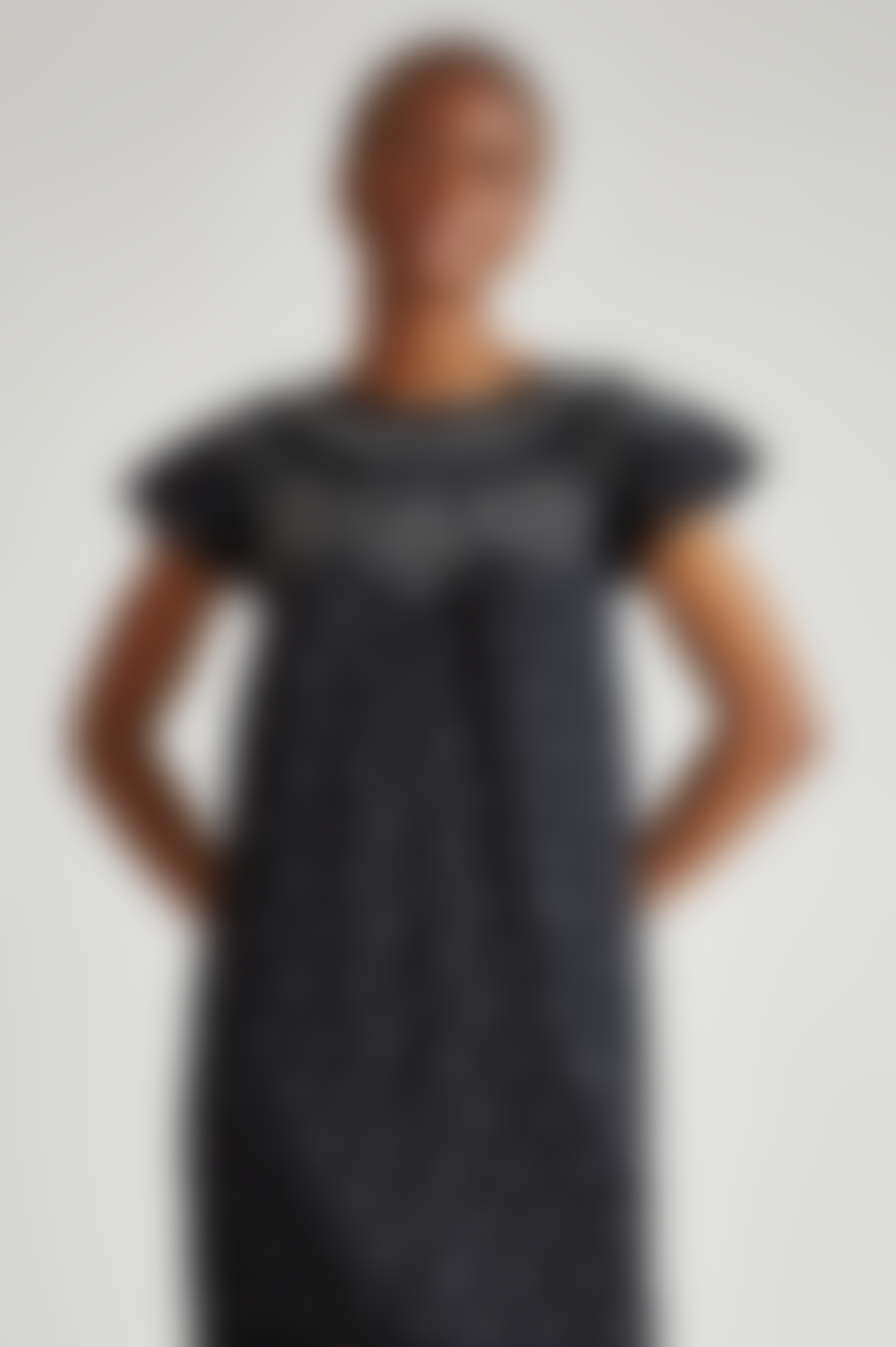 Raffya Willow Jacquard Black Dress