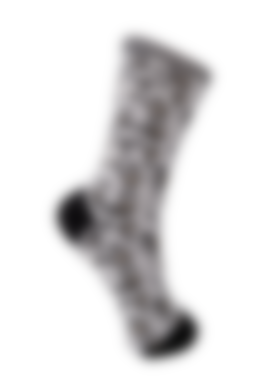 Black Colour Leopard Print Glitter Sock