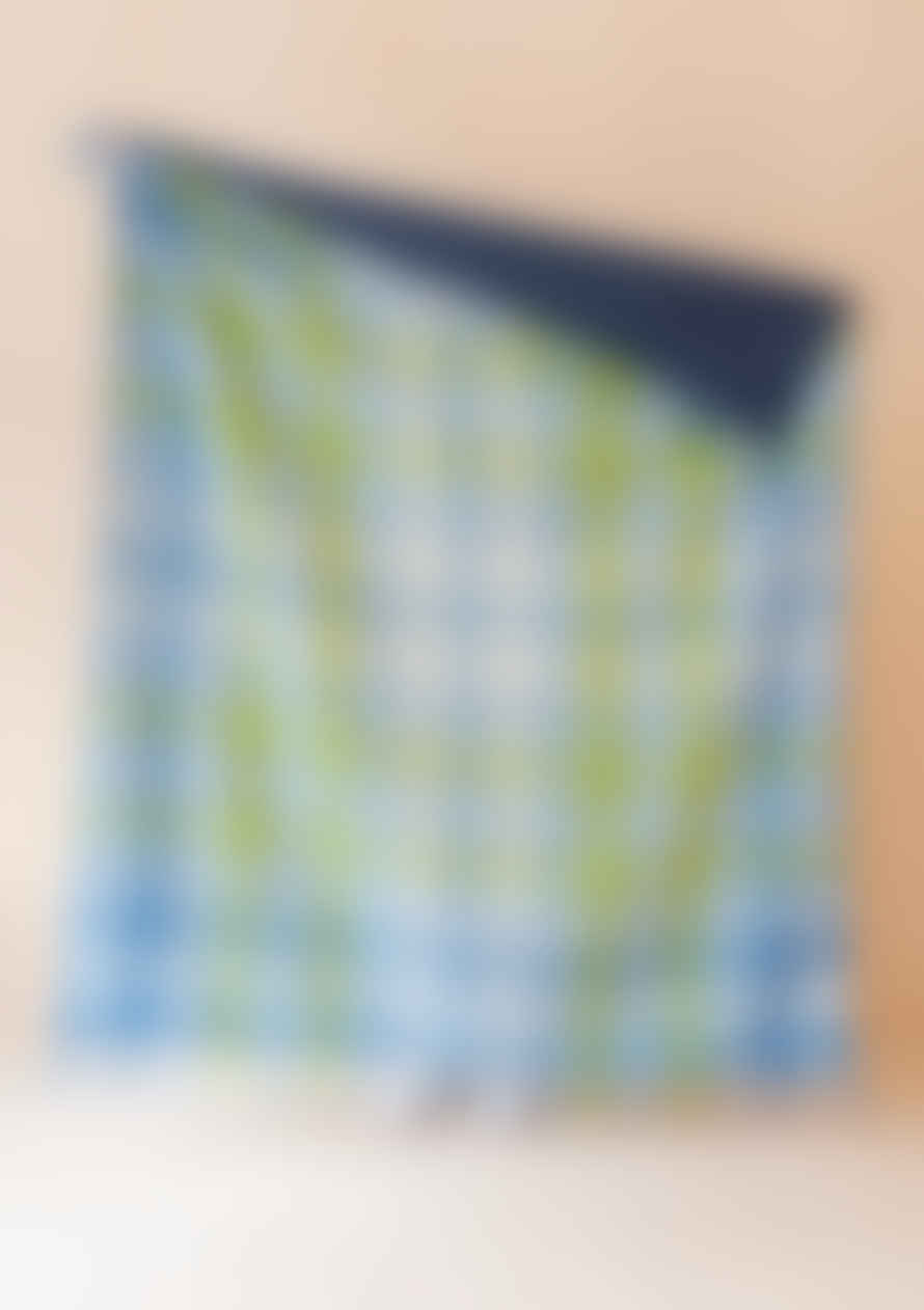 TBCo Recycled Wool Picnic Blanket | Blue Gradient Gingham