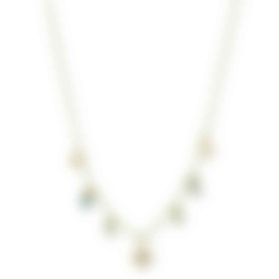 Ashiana Ella Charm Gold Necklace - Turquoise
