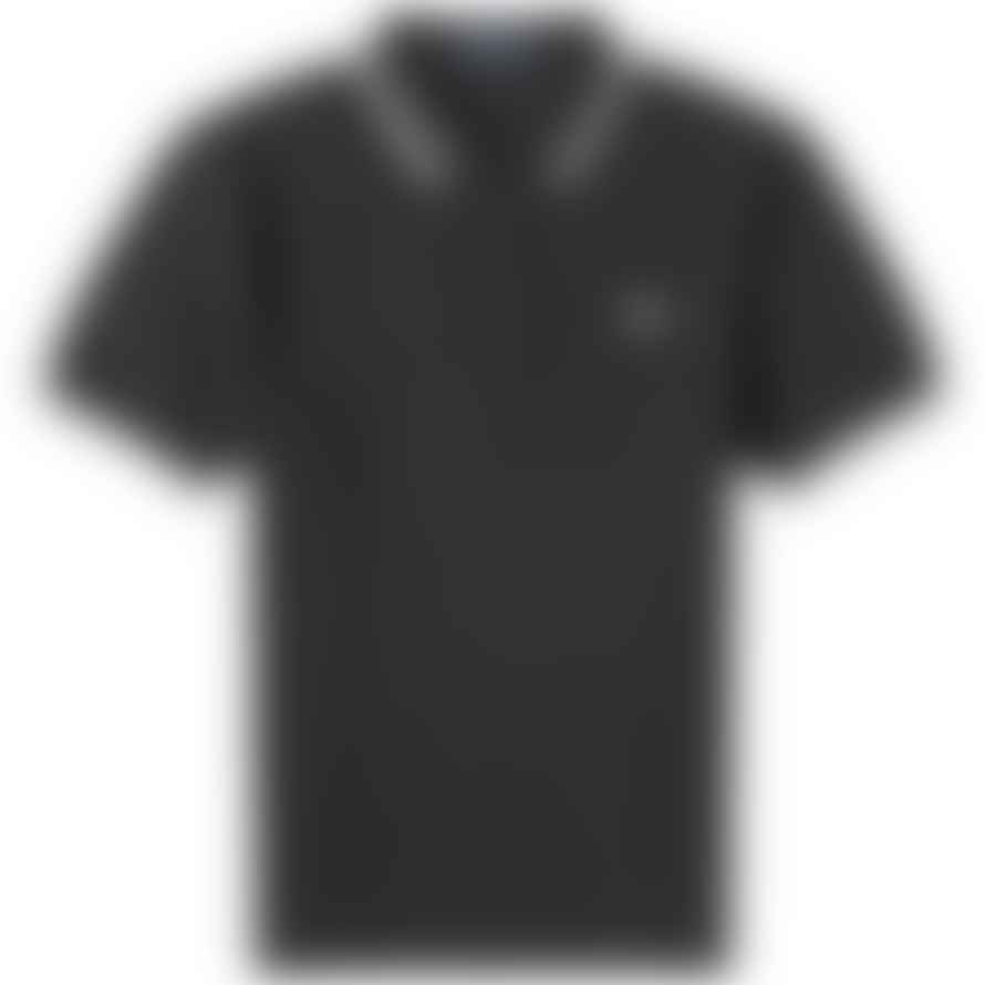 Fred Perry Fred Perry Slim Fit Twin Tipped Polo Black & White