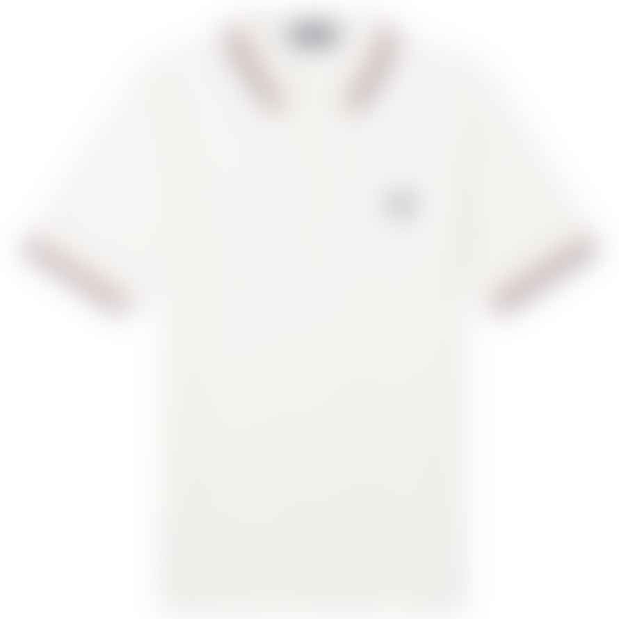 Fred Perry Fred Perry Slim Fit Twin Tipped Polo Snow White, Burnt Red & Navy