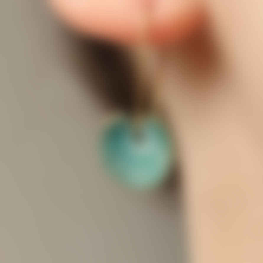 SILK PURSE, SOW'S EAR Earrings Clover Leaf Seafoam Turquoise