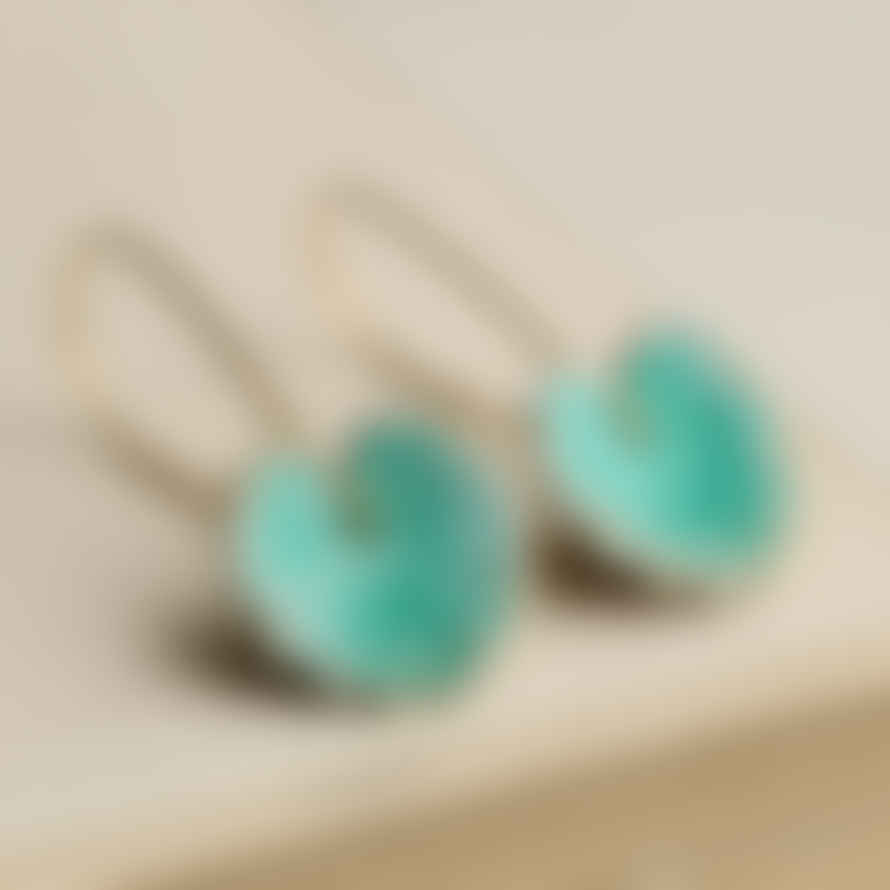 SILK PURSE, SOW'S EAR Earrings Clover Leaf Seafoam Turquoise
