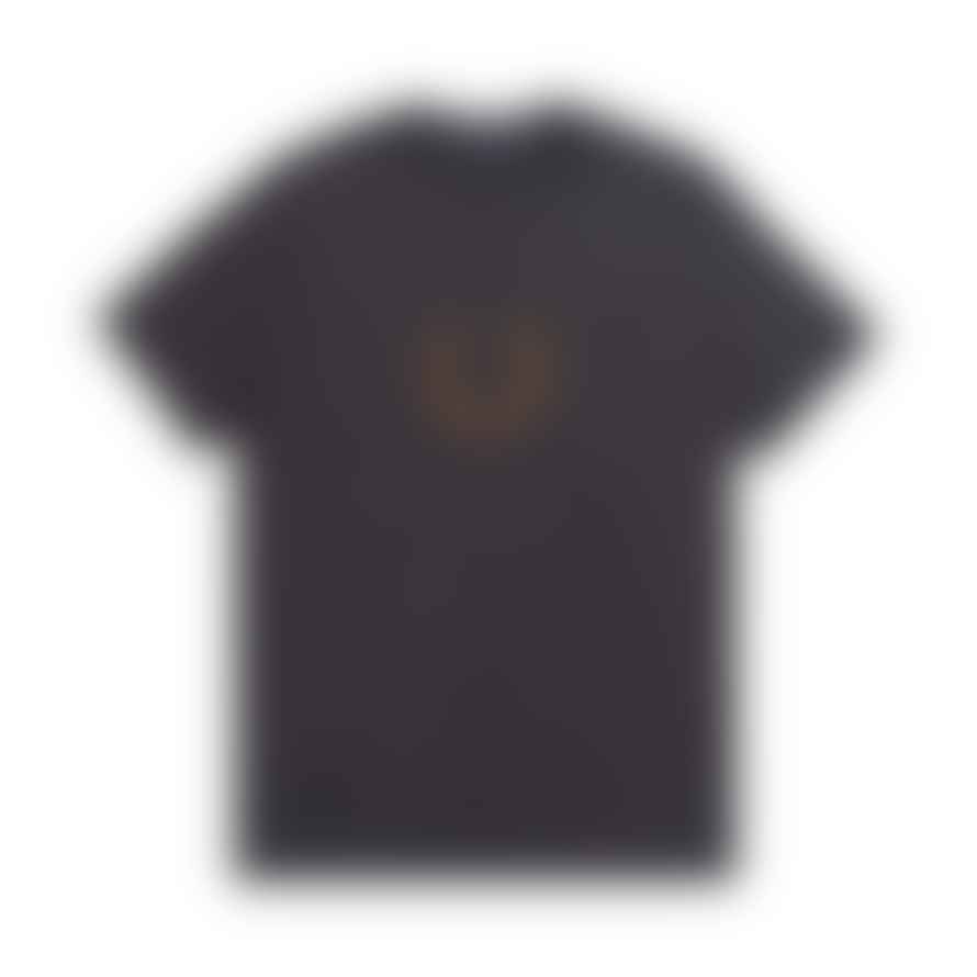 Fred Perry Fred Perry Flocked Laurel Wreath Tee Anthracite