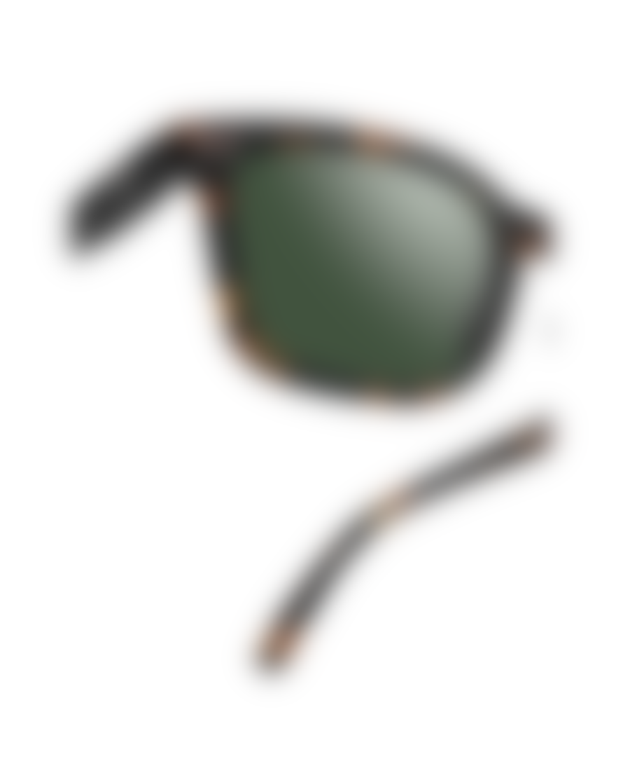 IZIPIZI Sunglasses  - #L Shape Tortoise with Green Lenses