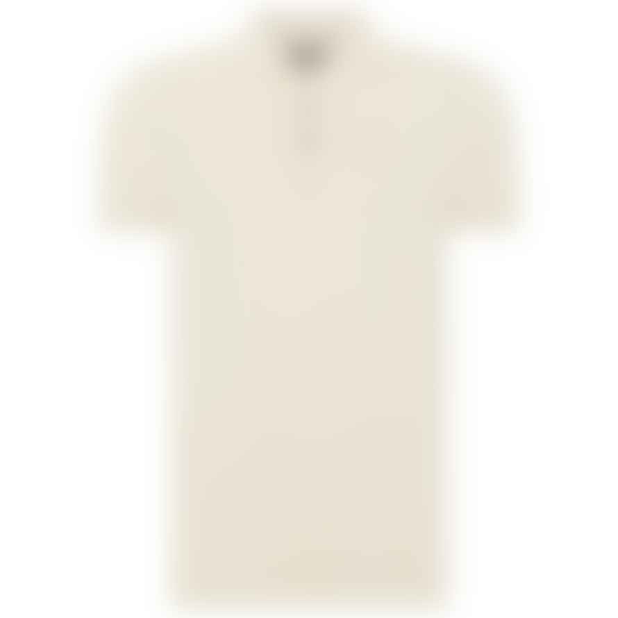 Remus Uomo Textured Collar Polo Shirt - Cream