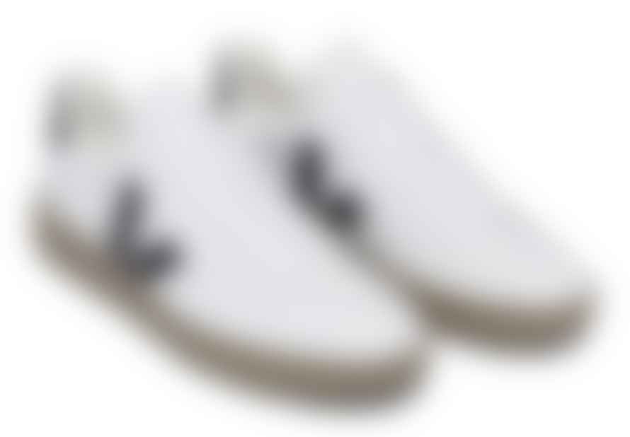 Veja Veja V-12 Leather Sneaker White, Black & Dune