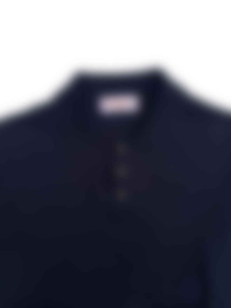 Fresh Weller Extra Fine Cotton Knitted Polo In Navy
