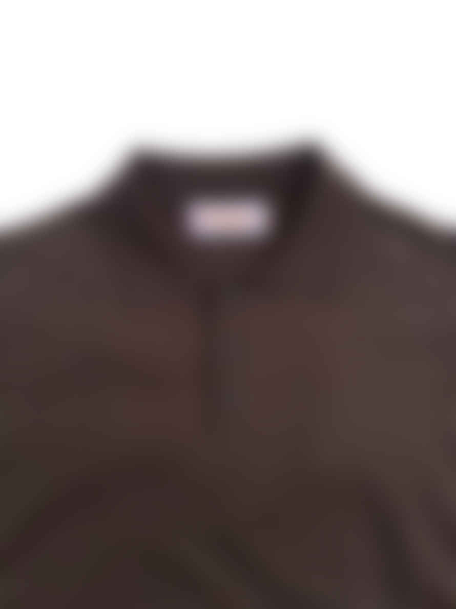 Fresh Weller Extra Fine Cotton Knitted Polo In Brown