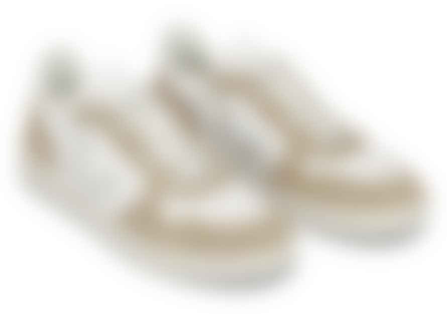 Veja Veja V-10 Leather Sneaker White, Natural & Sahara