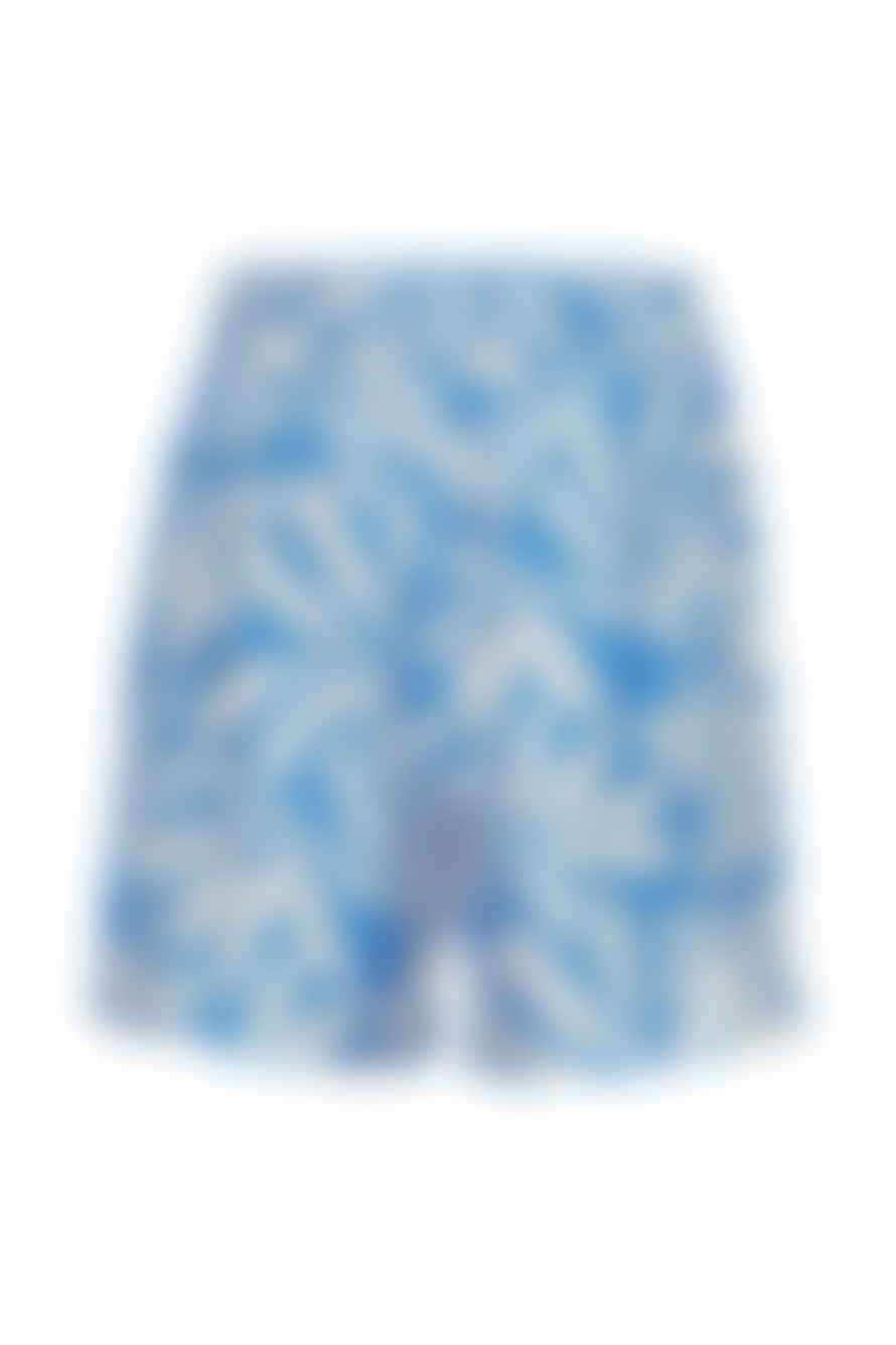 b.young Isela Shorts In Palace Blue Palms Mix